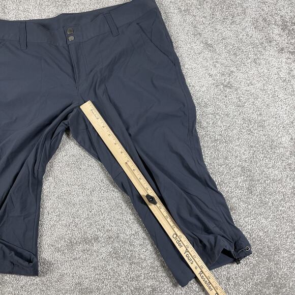 Columbia Shorts Womens 14 Nylon Hiking Ripstop Stretch Outdoors Capris Blue Gray - Picture 12 of 13